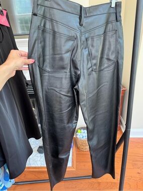 Madewell NWT Sleek Black Faux Leather Pants